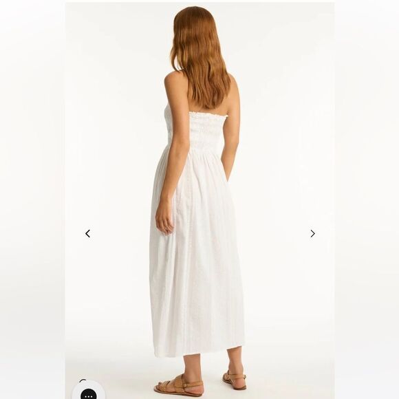Sea Level Swim Australia White Heatwave Bandeau Midi Dress size Small - Picture 5 of 11